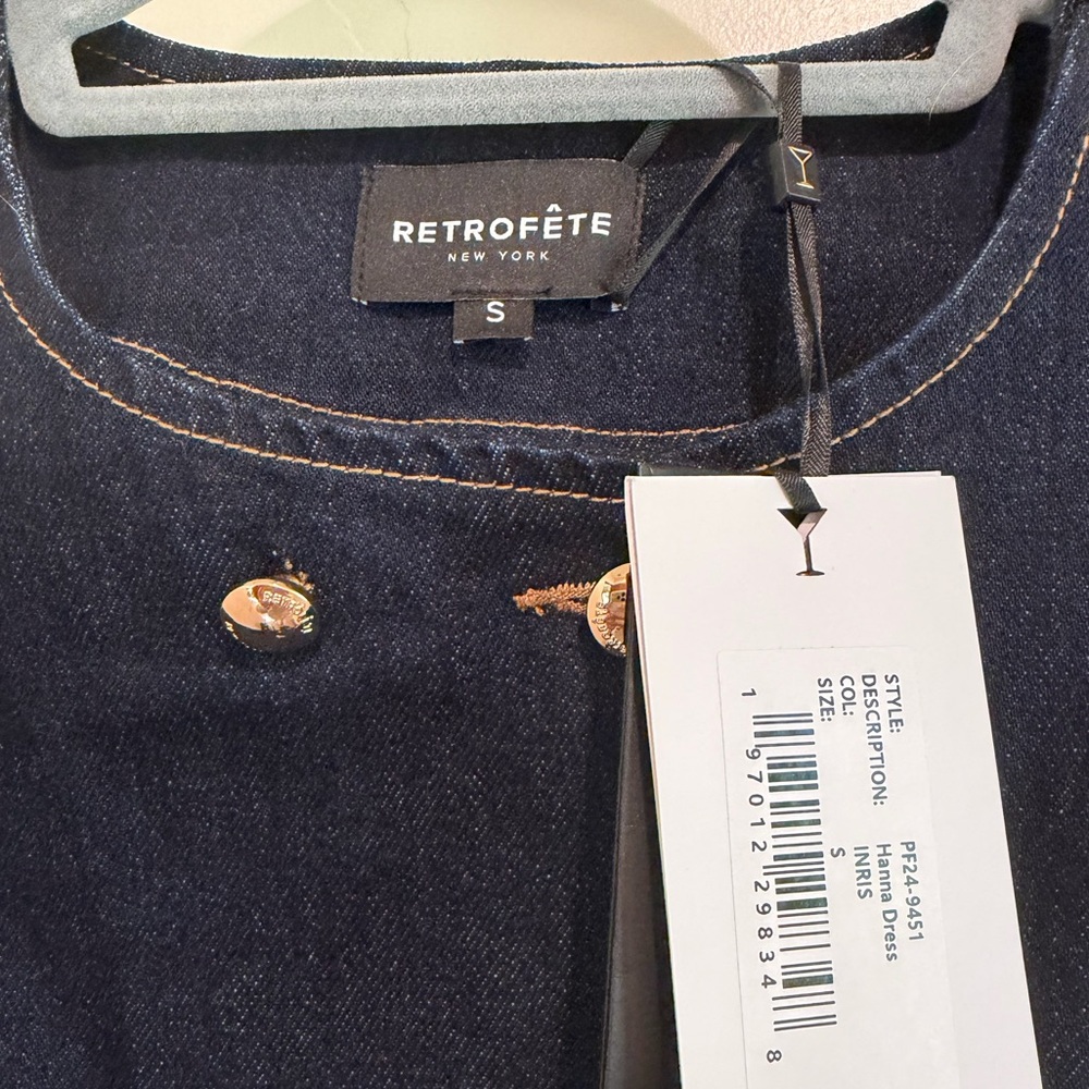 Retrofete Denim Button-Front Mini Dress - Picture 4 of 4